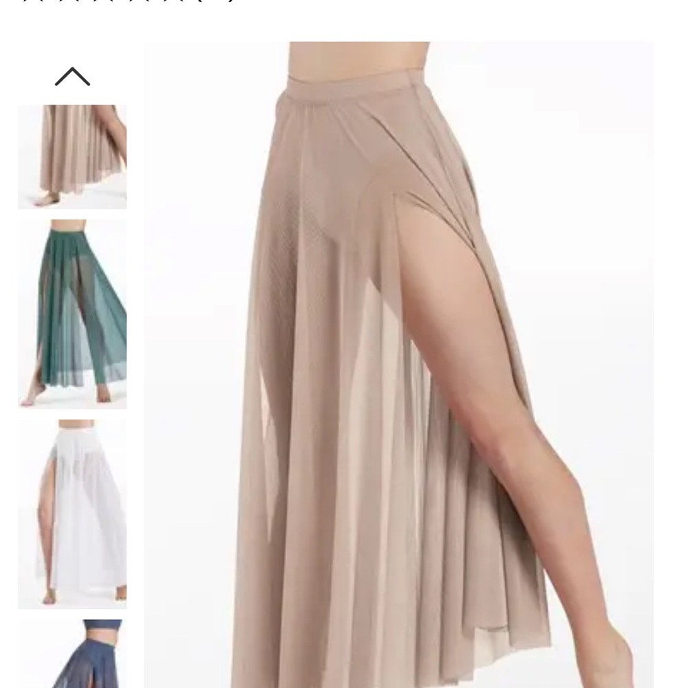 Weissman Mesh Front Slit Maxi Skirt